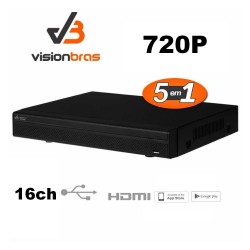 Gravador Video DVR 5 x 1 - 720p 16ch (visionbras)