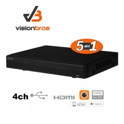 Gravador Video DVR 5 x 1 - 1080p 4 ch (visionbras)